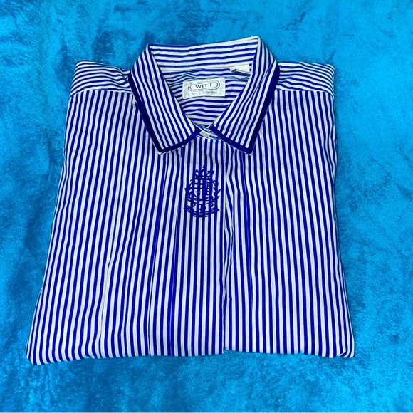 WITT Shirt Collection - Blue & White Striped Button Down/Up - Picture 2 of 3